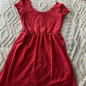 Bright pink mini dress